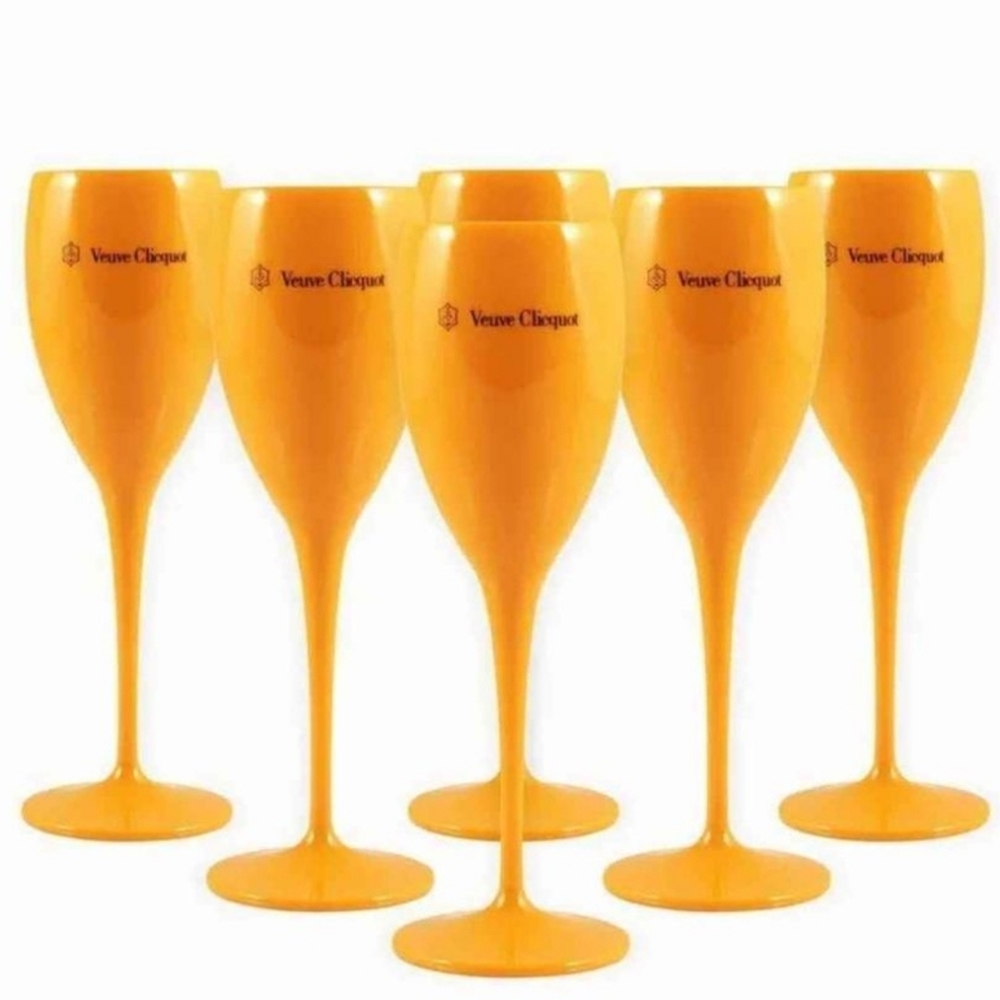 Veuve Clicquot Orange Champagne Flutes